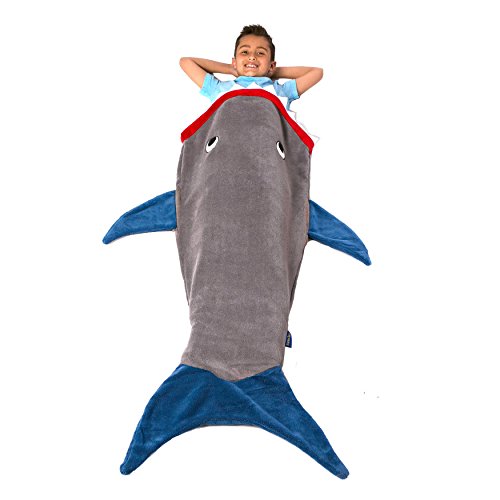 Blankie Tails Shark Blanket, Gray and Deep Blue | Blanket | Amazon Reviews | Cozie | Gadgets | Ideas | Home Design | Gifts