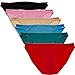 6 Pack Ladies Cotton String Bikini Sexy Women Briefs Underwear Panties, Medium / 6-8, Solids