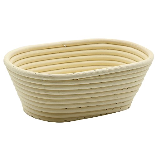 Stormshopping 8 inch Oval Long Banneton Brotform Bread Dough Proofing Rising Rattan Basket & Liner 3 Stormshopping 8 inch Oval Long Banneton Brotform Bread Dough Proofing Rising Rattan Basket & Liner - Image 4