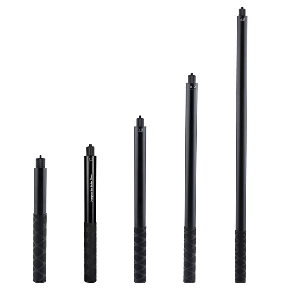 Photo 1 of 47.2" /120cm Invisible Selfie Stick for insta360 X5/X4/GO3/ONE X/DJI OSMO Aluminum Alloy Extension Rod Telescoping Pole Auto-Removed in 360° Shots