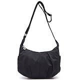 Color Scissor Women's Casual Travel Nylon Shoulder Bag Crossbody Messenger Bag Handbags Black