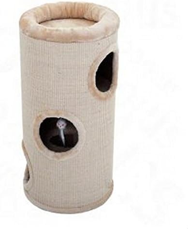 Cat Scratching Barrel - This Sisal Covered Cat Furniture Offers 3 Dens And A Great Observation Deck. Terrific Place For Cats To Hide, Climb And Play