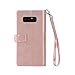Galaxy Note 8 Case, SUPZY Leather [9 Card Slots] [Photo & Wallet Pocket] Multi-Function Premium PU Leather Magnetic Flip Shockproof Zipper Wallet Case Cover for Samsung Galaxy Note 8 (Rose Golden)