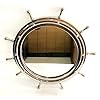 Nautical Ship Wheel Aluminium Shiny Nickel Finish Wall Hanging Mirror Home Decorative 418tYsYls2L. SS100