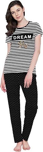 So Sweety Cotton Women's Half Sleeve TOP & Printed Pyjama Pant Set