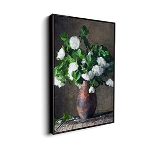 Canvas Wall Art for Living Room, Bedroom Vintage Flower Framed Canvas Prints for Home Decoration Ready to Hang - 16"x24" inches