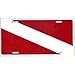 Diving Flag Novelty Metal License Plate Tag LP-082