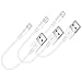 Feel2Nice Short Lightning Cable 10 Pack 7-Inch iPhone Cord Data Sync USB Portable Fast Charge for iPhone X 8/8 Plus / 7/7 Plus / 6s/6s Plus /6/6 Plus 5/5s/5c/Multi-Port Charging Station,White