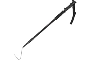 Professional Stainless Steel Retractable Snake Hook, Sturdy Durable, Lightweight, Ergonomic Grip, 3 Section Retractable, with