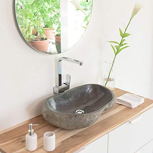 Wohnfreuden Naturstein Waschbecken 60 Cm Poliert Stein