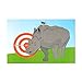 Best Paper Greetings Children Party Games - Pin The Horn on The Rhino, Birthday Party Games, Kids Activities, Includes 2 Posters, 10 Horn Stickers, and 1 Blindfold Mask, 7 x 3.1 Inches