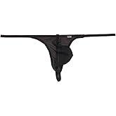 COMLIFE Men's Transparent Mesh Thong Elastic Low Waist Pure Love Bikini Underwear Breathable Mesh Dazzle Briefs