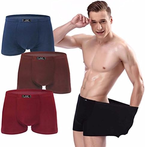 Capplue Men's Plus Size Underwear Mens Boxer Brief Trunk Modal Sexy Athletic No Fly Soft Briefs 4 Pack XXXL