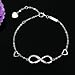 OneSight Women Infinity Love Bracelet, 925 Sterling Silver Adjustable Charm Forever Bracelet for Women Girls, White Gold and Rose Gold Colours