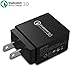 Wall Charger TAKAGI Quick Charge 3.0 (Quick Charge 2.0 Compatible) USB Fast Charging Station Travel Power Adapter for Samsung S7/S6/Note 8, iPhone X/8/7/Plus, Huawei Mate 10, iPad and More (Black)