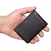 Villini Leather Slim Credit Card Holder - Front Pocket Wallet - Minimalist Card Case (Black)