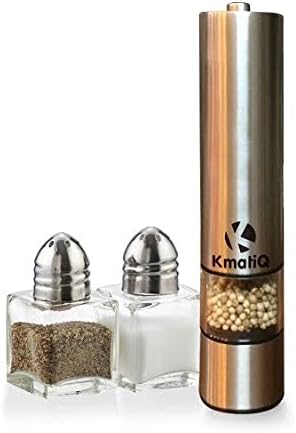 2 in 1 Electric and Manual Salt and Pepper Grinder. The Only Electric Spice Mill Works Both on Manual and Battery Operated Mode.