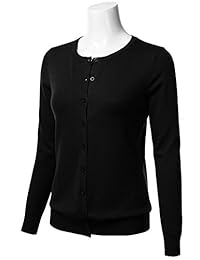 FLORIA suéter tipo cárdigan de tejido delicado, manga larga, cuello redondo, con botones para mujer (S-3X)