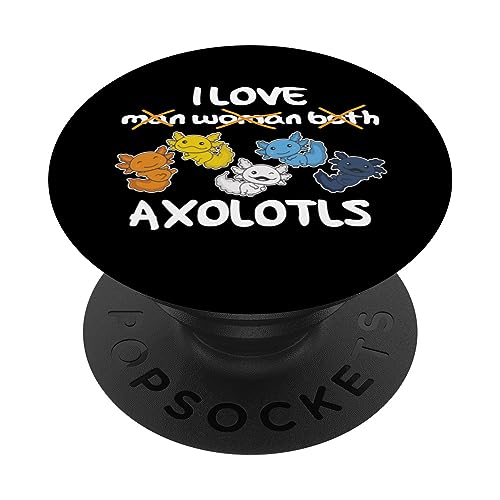 Aroace Flag Pride LGBTQ Axolotls cute Aroace Axolotl PopSockets Swappable PopGr…