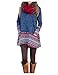 AuntTaylor Womens Crewneck Bohemian Contrast Color Long Sleeve Tunic Shirts