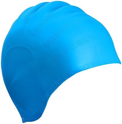 KATTEONG Swimming Cap Silicone Non-Toxic Tasteless Long Hair Swim Cap with 3D Ergonomic Design Ear Pockets and Great High Elasticity for Teenagers Women and Adults Keeps Hair Clean Ear Dry