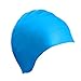 KATTEONG Swimming Cap Silicone Non-Toxic Tasteless Long Hair Swim Cap with 3D Ergonomic Design Ear Pockets and Great High Elasticity for Teenagers Women and Adults Keeps Hair Clean Ear Dry