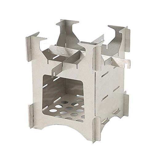 S WIDEN ELECTRIC Portable Foldable Camping Stove, Backpacking Stove, Stainless Steel Firewood Burning Card Furnace for Outdoor Picnic BBQ Camp Hiking Cooking