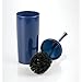 mDesign Modern Slim Compact Plastic Toilet Bowl Brush and Holder for Bathroom Storage - Sturdy, Deep Cleaning - Navy Blue