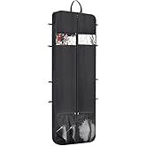 Zilink Wedding Dress Garment Bag 72" Dress Bags for Gowns Long Trifold Bridal Dress Bag with Accessory Pockets and Adjustable Buckles for Wedding dress, Prom Evening Gown [Upgraded Version]