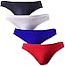 Gudan Mens Silky Bikini Briefs Low Rise Pack of 4 or 8, 4pack-b01, X-Large-fits like US Medium