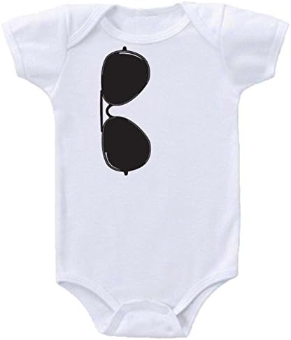 Aviator Sunglasses Hanging Pimp Funny Baby Bodysuit Onesie Sizes (Newborn- 12 Months) (3 Month)