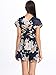 Choies Women's Chiffon Deep V Neck Floral Back Cross Tie Waist Playsuit M