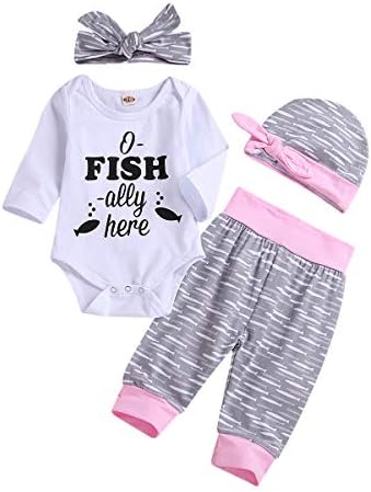 Newborn Girls Long Sleeve Deer Romper Tops Pink Pants Hat Outfits Set Onesies