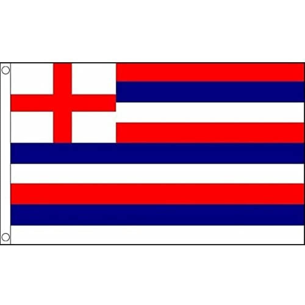 AZ FLAG - Striped Ensign Red/Blue/White Flag - 3x5 Ft - 100D Polyester Bristish Historic Banner with Two Metal Grommets - Fade Resistant - Vivid Colors - 3' x 5' Feet - 150x90 Cm