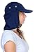 Top Level Fishing Sun Cap - Ear Neck Flap Hat, Navy