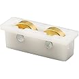 Prime-Line G 3119 Sliding Window Tandem Roller Assembly, 1/2 In. Flat Brass Rollers (2 Pack)