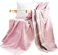 MEJU Flower Muslin Lightweight Summer Blanket for