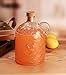 Circleware 06787 Rooster Glass Jug with Handle and Cork,Glassware for Water, Juice, Beer, Wine, Liquor, Beverage Drinks, Huge 2 Liter, Clear