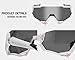 ROCKBROS Polarized Sports Sunglasses with 4 Interchangeable Lenes for Men Women