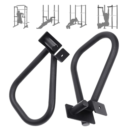 Photo 1 of Dip Bar Attachment Squat Rack: Dip Bars for 3"x3" with 1in Hole Power Rack Cage Home Gym Fitness