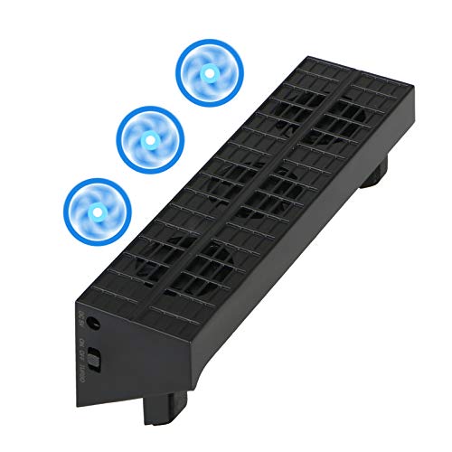Linkstyle Cooling Fan for PS4 Slim, USB External Cooler 3 Fan Turbo Temperature Control for Sony Playstation Slim Gaming Console