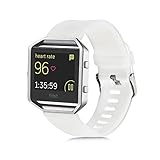 Fitbit Blaze Bands, Lamshaw Classic Replacement Band for Fitbit Blaze (Classic White_Small (5.5-6.7 in))