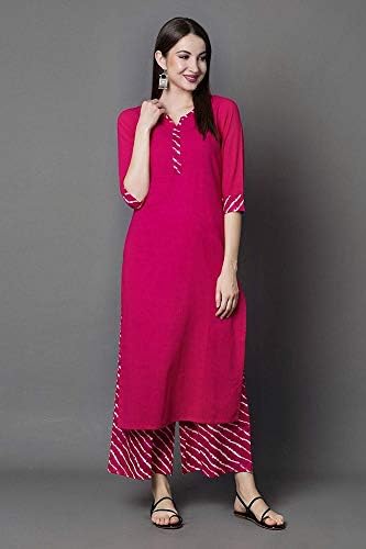 Aania Pink straight kurta And plazzo set
