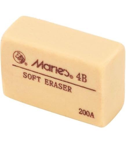General Pencil Tri-Tip Radiergummi | Weicher Factis Radierer Mit 3 Spitzen | Für Kohle, Pastell & Graphit