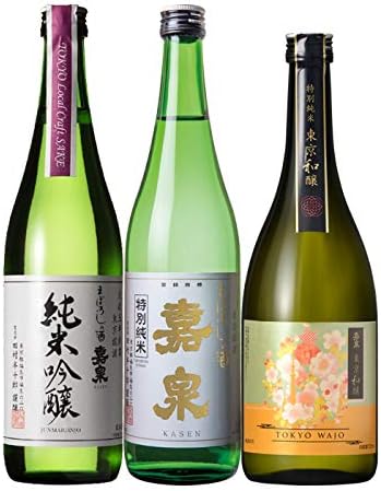 Amazon Co Jp 嘉泉 3本 飲み比べセット 日本酒 7ml 純米吟醸 特別純米 田村酒造場 東京 食品 飲料 お酒