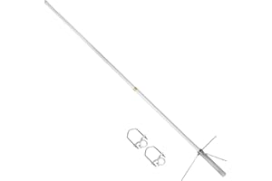 UAYESOK Fiberglass GMRS Base Antenna (462-467 MHz), 7.2dBi High Gain UHF Repeater Signal Booster for BTECH Midland Retevis QYT GMRS Radios HT Scanner Motorola Repeater