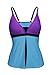Chase Secret Womens Summer V Neck Top and Pantskirt Swimwear Set (XXL, Purple Blue)
