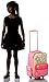 Stephen Joseph Kids' Little Girls Classic Rolling Luggage, Flower, 14.5x8.5x18