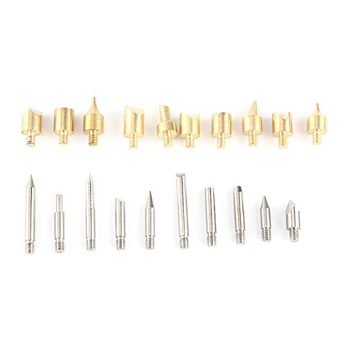 Wood Burning Pen Set Kit Wood Burning Soldering Chiseled Tips Hot Blade With Chuck Assorted Woodworking Tips, 28 Piece