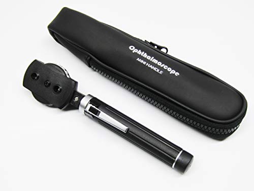 Zikimed Vet-Ophthalmoscope, Mini Black Color Plastic Handle (Vet-Only)